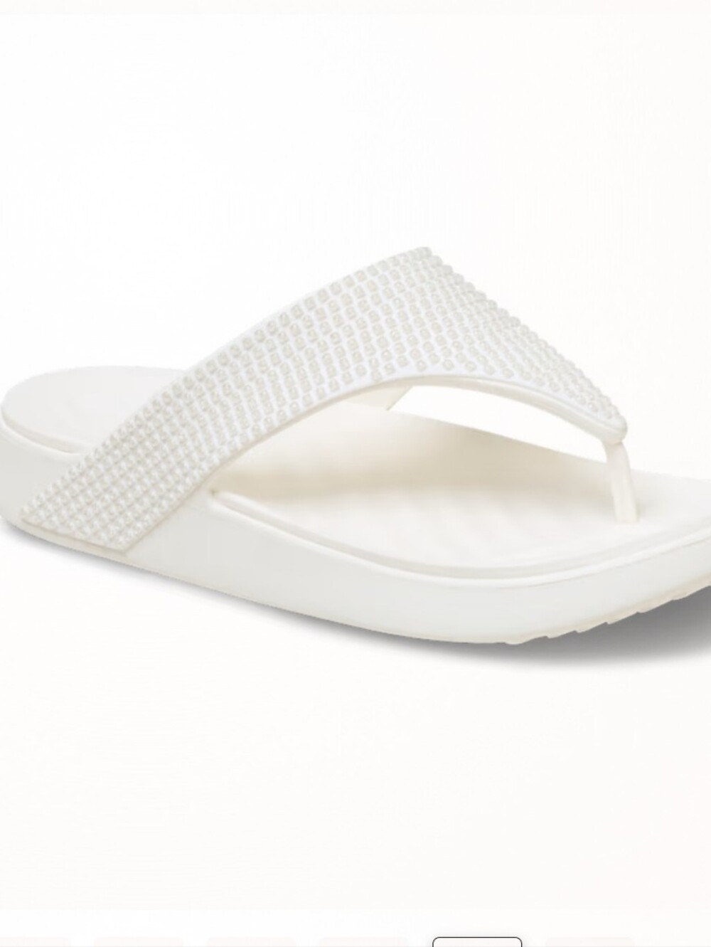 Crocs Getaway Ttiangle Flip Gems Sandals- Chalk